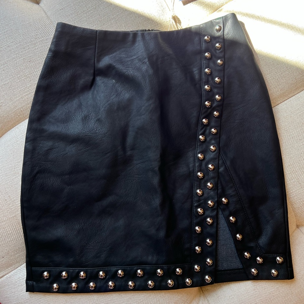 Faux Leather Mini Skirt
